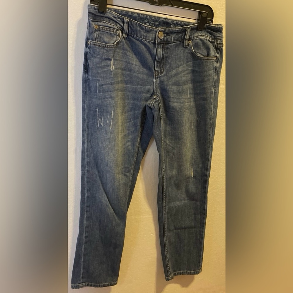 The Limited Boyfriend Distressed Women's Size 6 Dark Wash Blue Denim Jeans